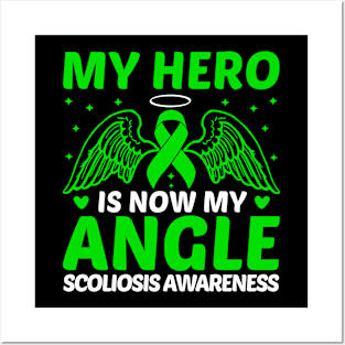 My Hero Is Now MY Angle Scoliosis Awareness Posters and Art